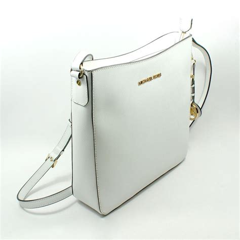 white and tan mk purse|michael kors white crossbody purse.